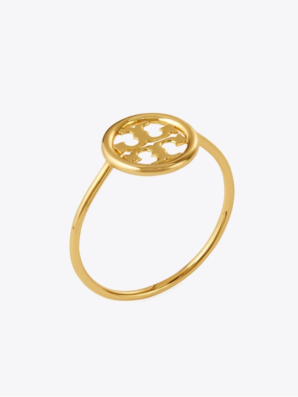 TORY BURCH Miller Delicate Ring in 18k Plated Gold Size 7 - Picture 2 of 10